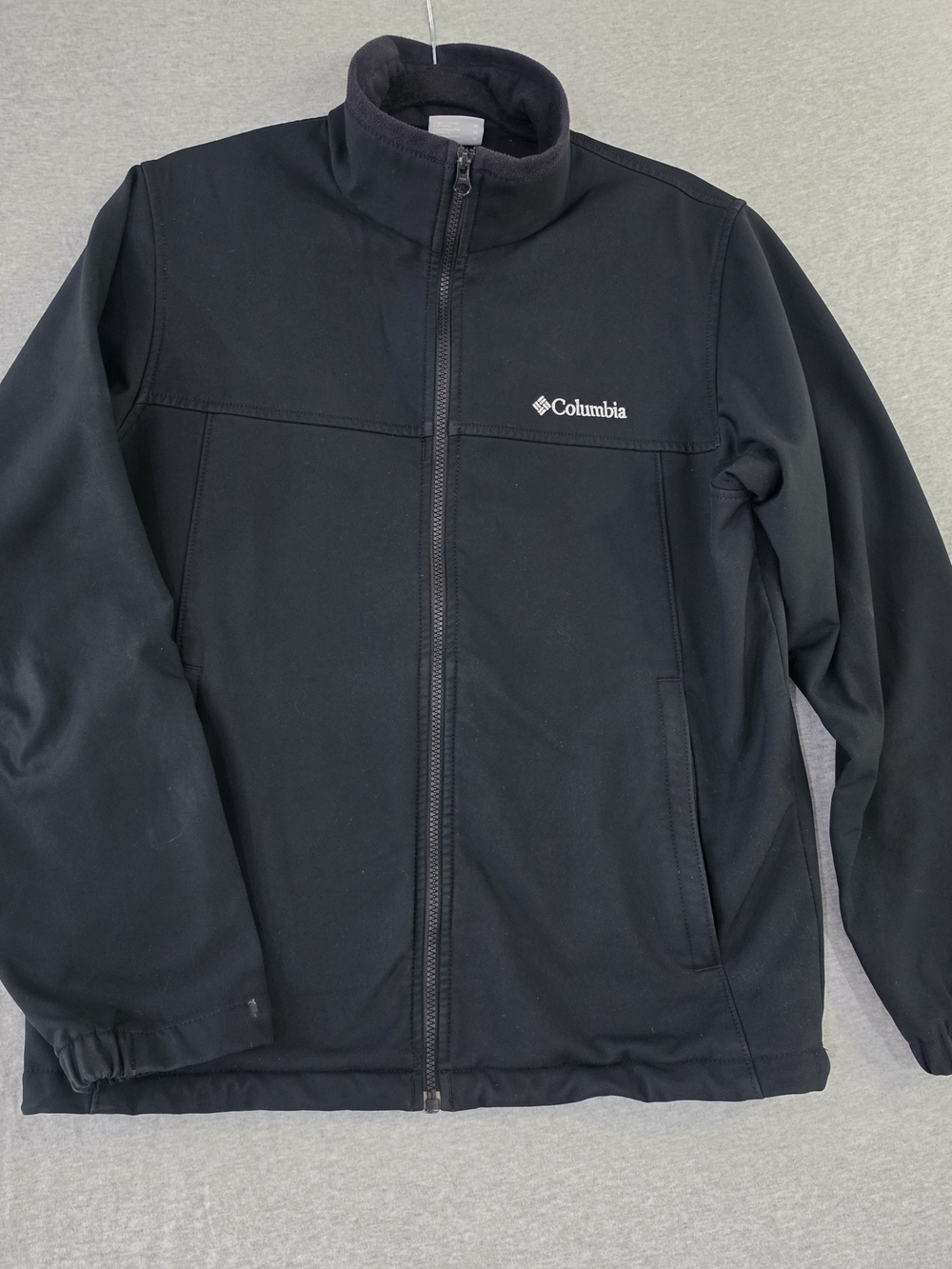 Columbia Black Men's Lightweight Full-Zip Softshell Fleece Lined Jacket